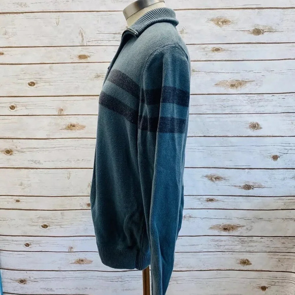 BANANA REPUBLIC Men Long Sleeve Zip-Up Collared Knit Sweater Top Size Small - Picture 9 of 12